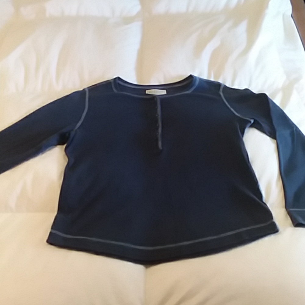 Eddie Bauer henley knit shirt